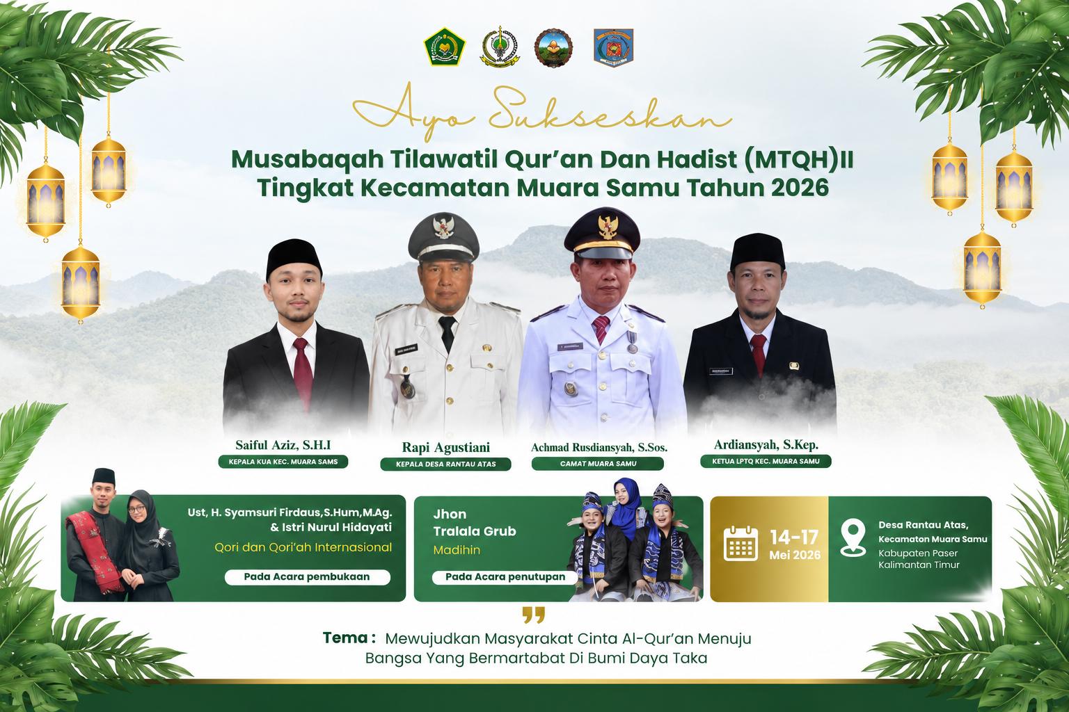 Dukung Syiar Islam, Ameeranet Fasilitasi Internet Gratis di MTQH Ke-II Tingkat Kecamatan Muara Samu Kabupaten Paser Kalimantan Timur